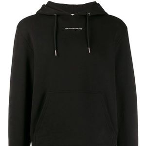 Sandro Black Hoodie Sweatshirt Pullover